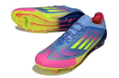 Men's Adidas F50 Elite FG Football Boots - Blue/Yellow/Pink