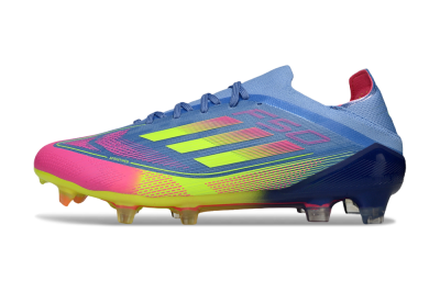 Men's Adidas F50 Elite FG Football Boots - Blue/Yellow/Pink