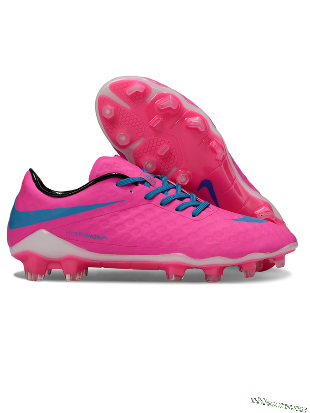 Men's Nike Hypervenom Phantom FG Football Boots - Pink/Blue/White 2