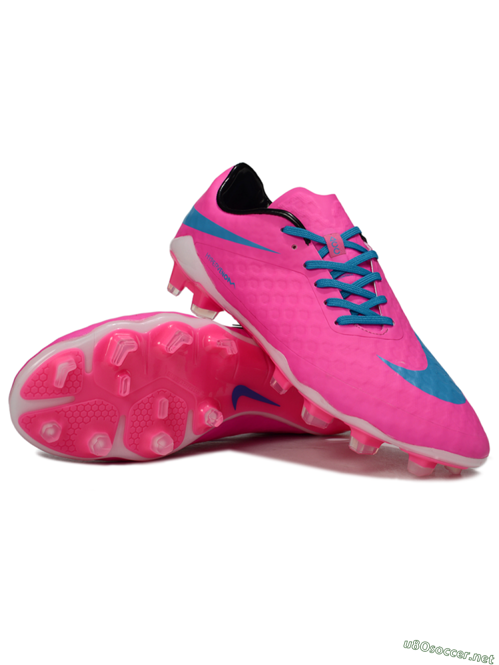 Men's Nike Hypervenom Phantom FG Football Boots - Pink/Blue/White 3