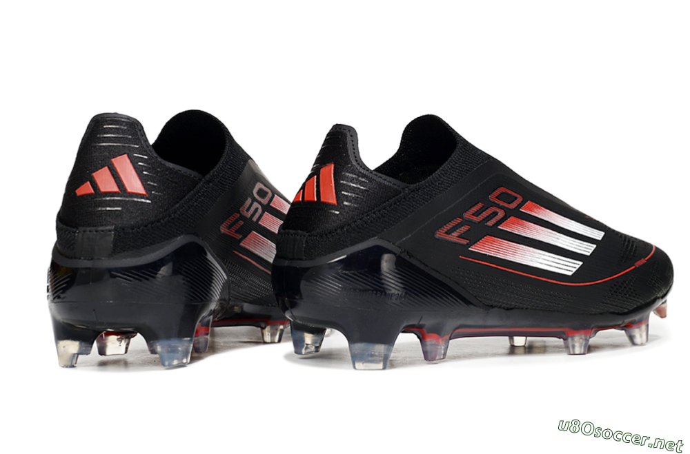 Men's Adidas F50 Elite Laceless FG Football Boots - Black/Silver/Red 6