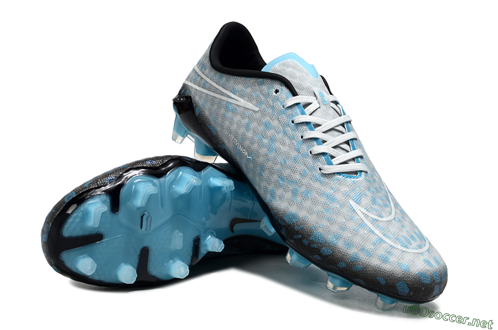 Unisex Nike Hypervenom Phantom FG Football Boots - Grey/White/Blue 3