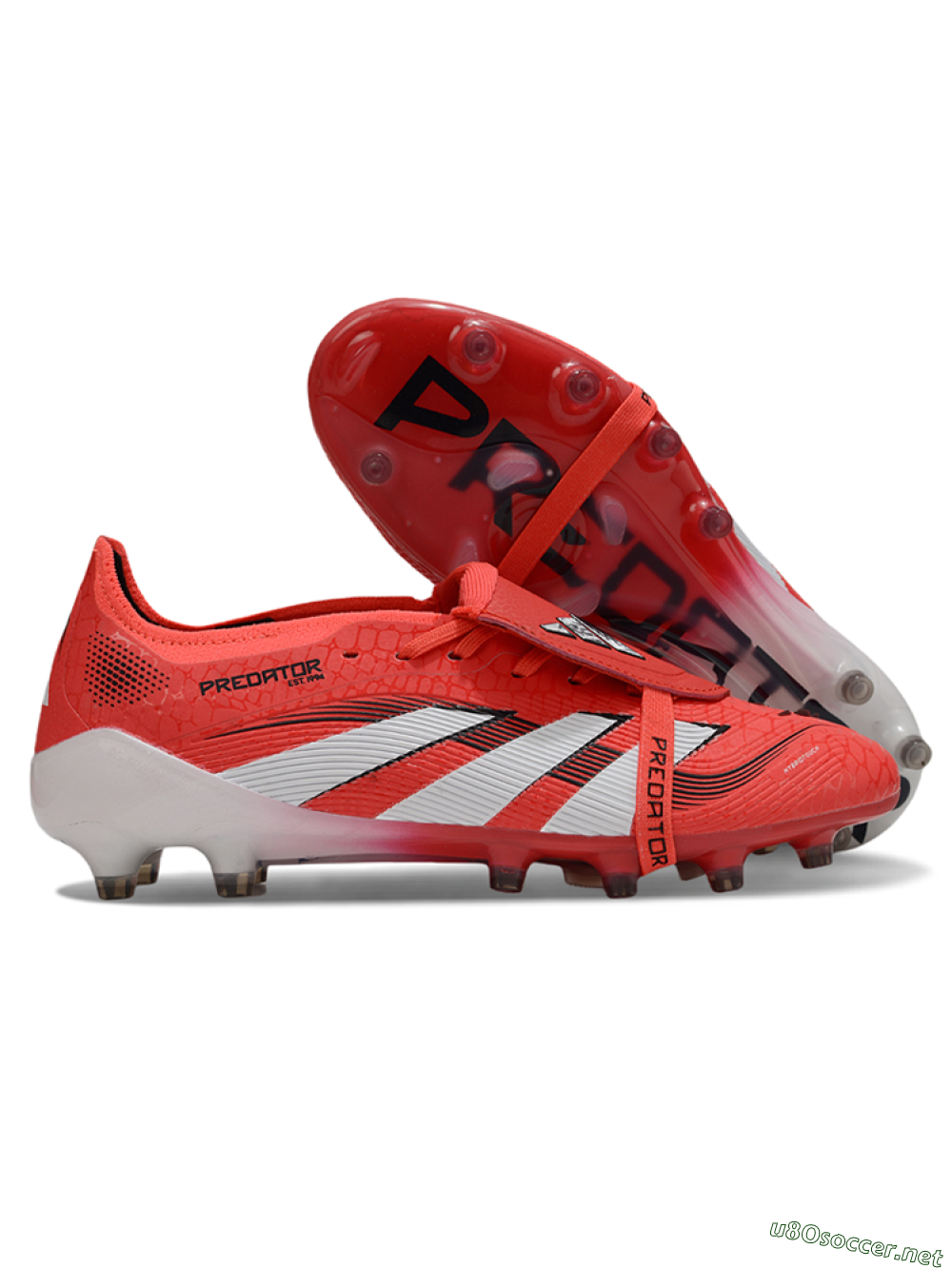 Unisex Adidas Predator 25 Elite Foldover Tongue AG Football Boots - Red/White/Black 2