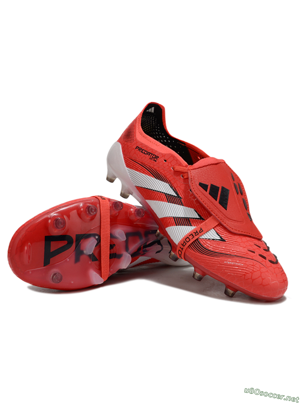 Unisex Adidas Predator 25 Elite Foldover Tongue AG Football Boots - Red/White/Black 3