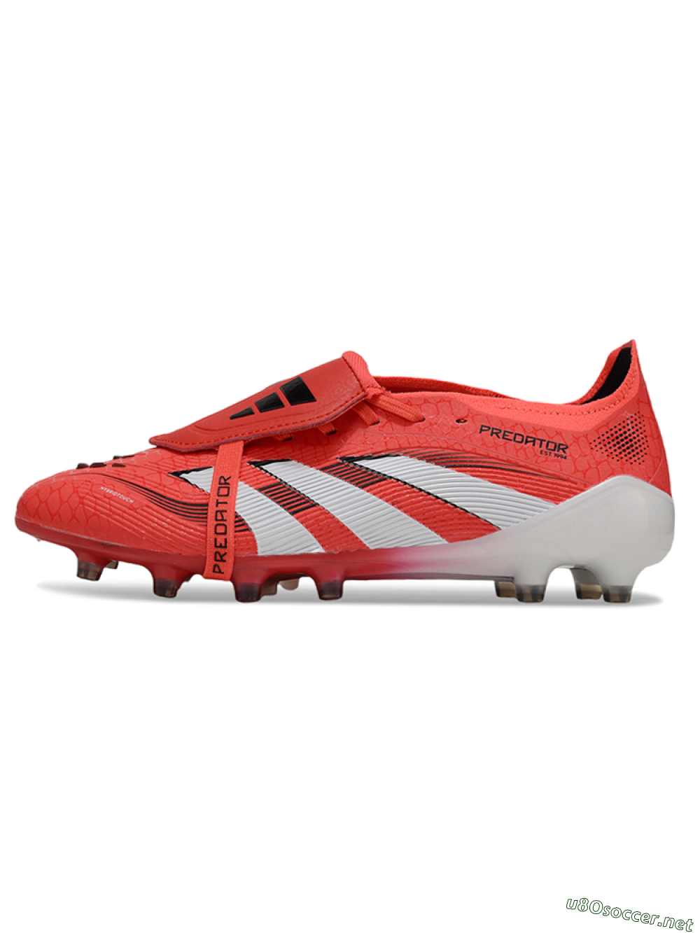 Unisex Adidas Predator 25 Elite Foldover Tongue AG Football Boots - Red/White/Black 0