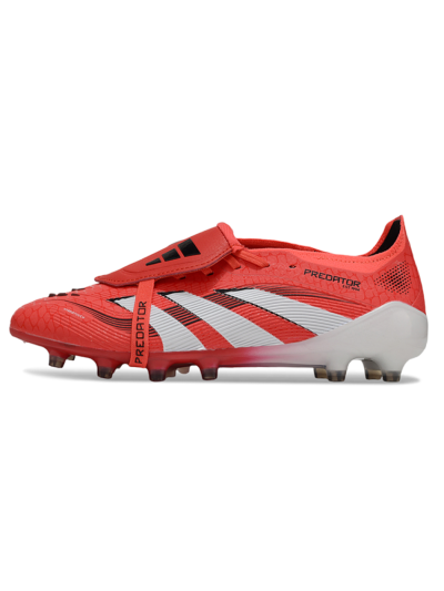 Unisex Adidas Predator 25 Elite Foldover Tongue AG Football Boots - Red/White/Black