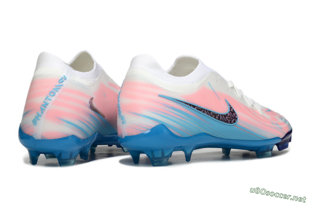 Men's Nike Phantom GX 2 Elite FG Football Boots - White/Pink/Blue 6