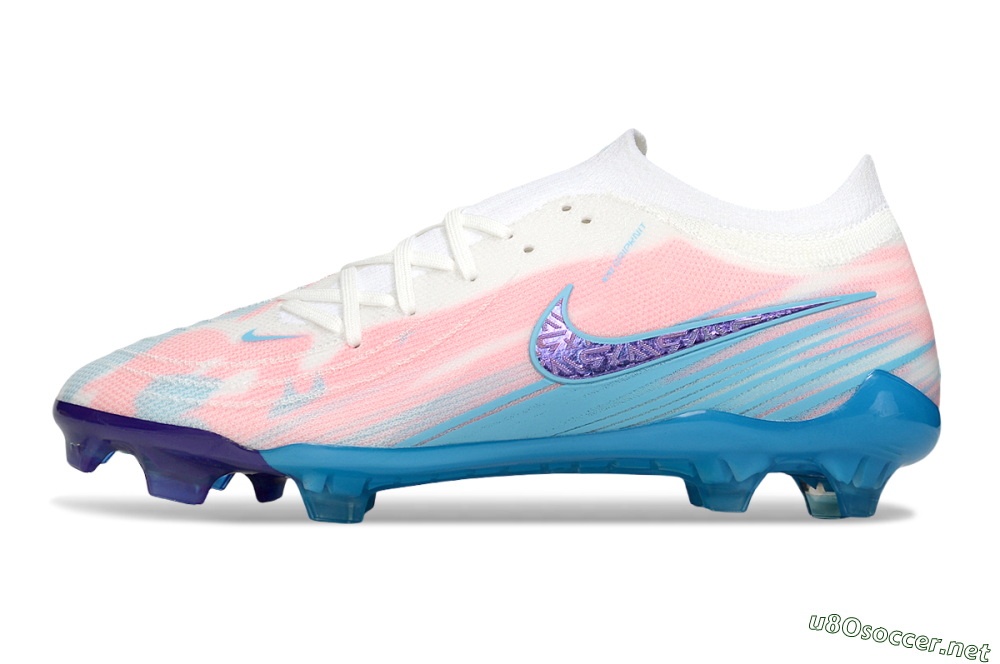 Men's Nike Phantom GX 2 Elite FG Football Boots - White/Pink/Blue 0