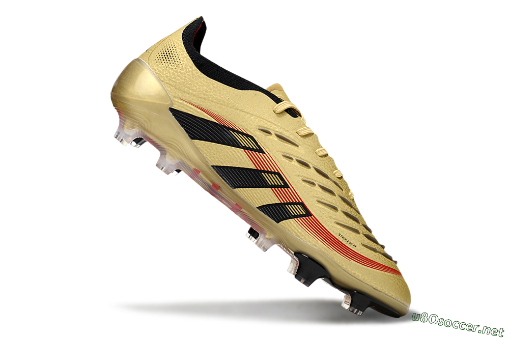 Unisex Adidas Predator 25 Elite FG Football Boots - Gold/Black/Red 4