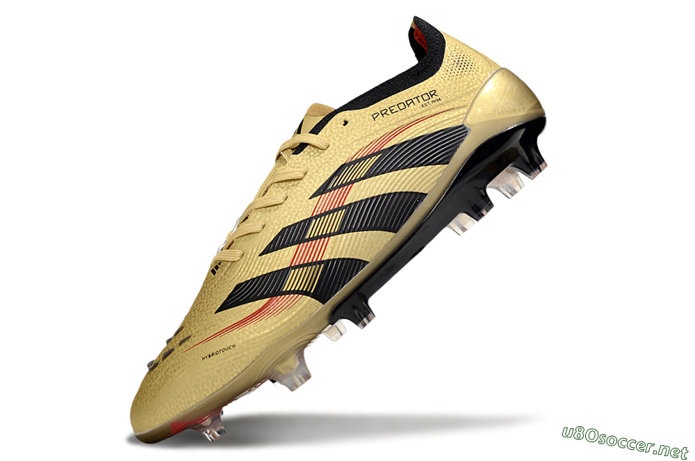 Unisex Adidas Predator 25 Elite FG Football Boots - Gold/Black/Red 5