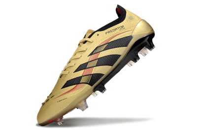Unisex Adidas Predator 25 Elite FG Football Boots - Gold/Black/Red
