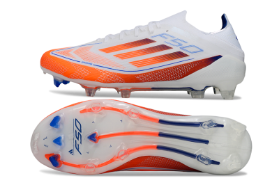 Men's Adidas F50 Elite FG Football Boots - White/Red/Blue