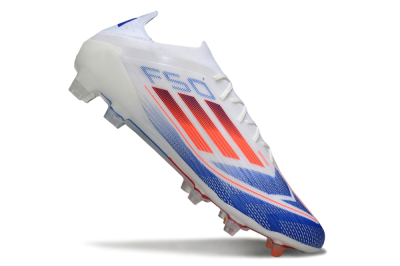 Men's Adidas F50 Elite FG Football Boots - White/Blue/Red