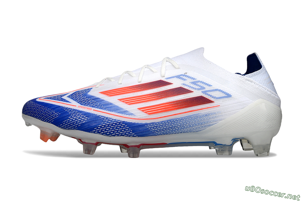 Men's Adidas F50 Elite FG Football Boots - White/Blue/Red 0