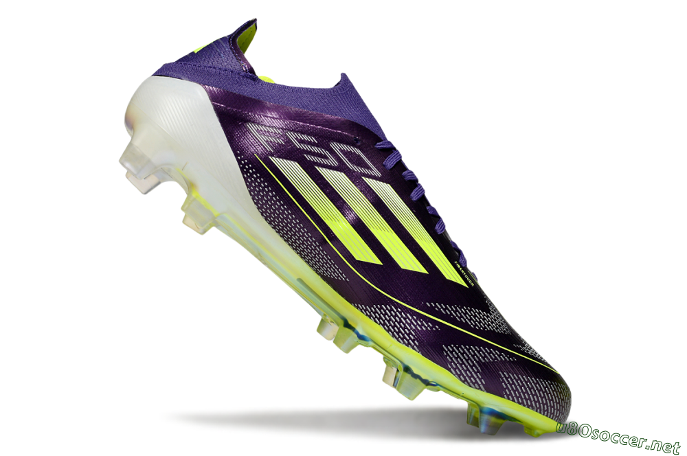 Men's Adidas F50 Elite FG Football Boots - Purple/Yellow 4
