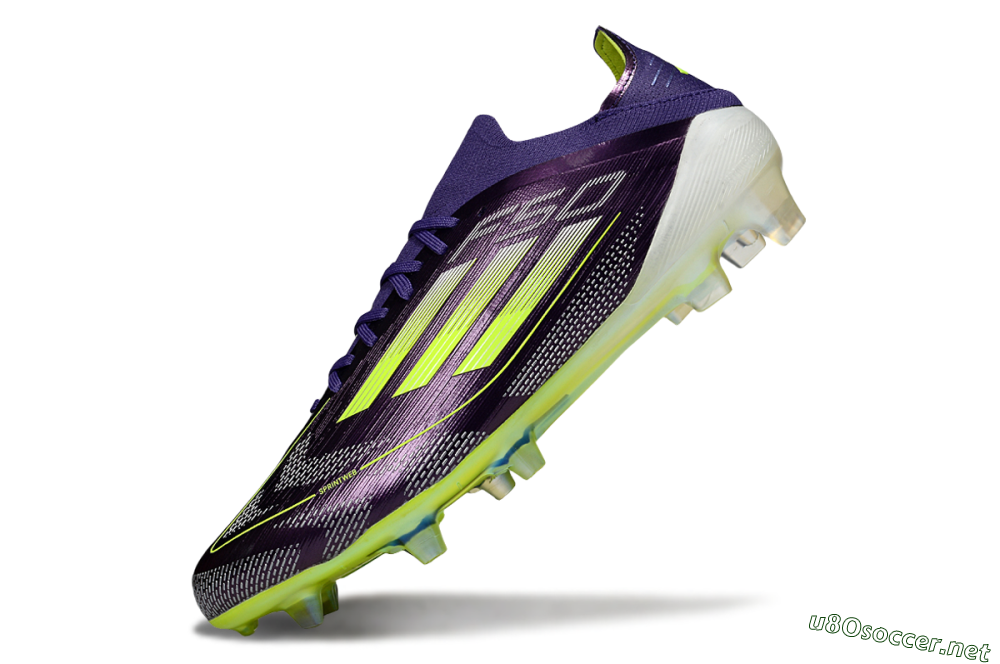 Men's Adidas F50 Elite FG Football Boots - Purple/Yellow 5