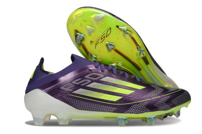 Men's Adidas F50 Elite FG Football Boots - Purple/Yellow