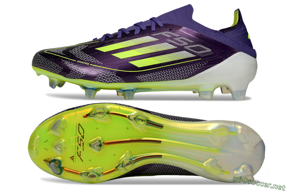 Men's Adidas F50 Elite FG Football Boots - Purple/Yellow 1