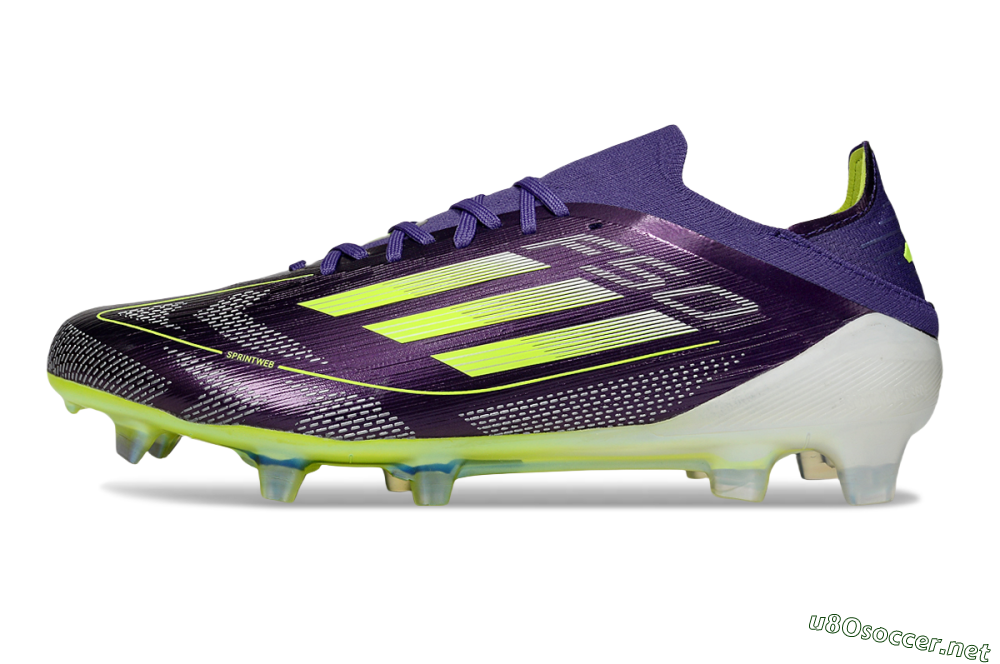 Men's Adidas F50 Elite FG Football Boots - Purple/Yellow 0