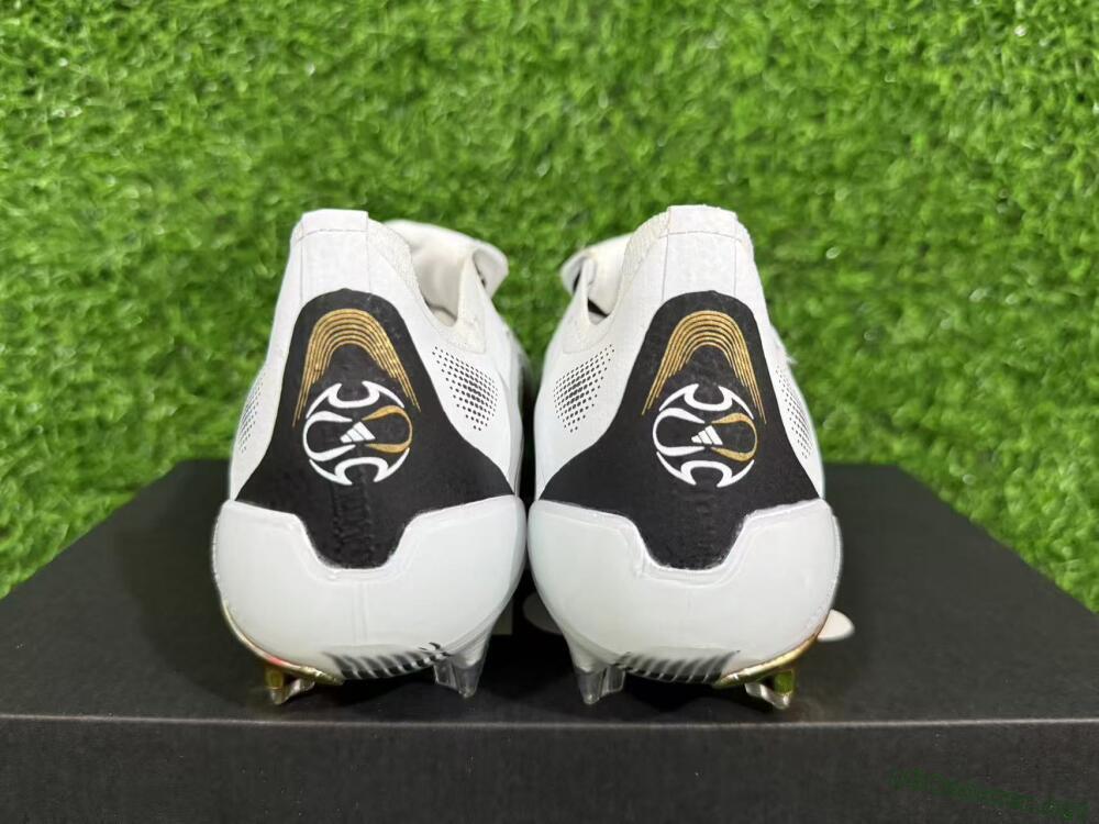 Unisex Adidas Predator 25 Elite Foldover Tongue FG Football Boots - White/Black/Gold