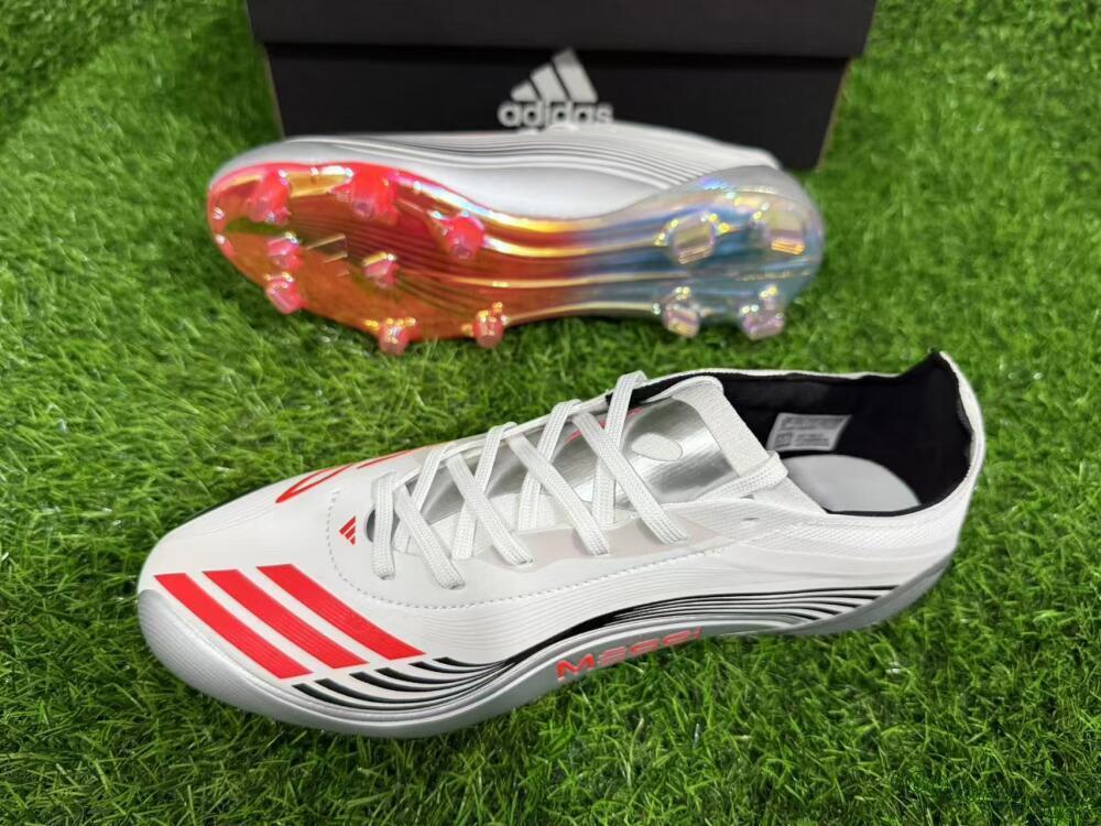 Unisex Messi x Adidas F50 Elite FG Football Boots - Silver/Red/Black