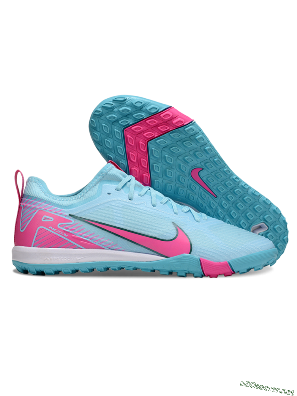 Unisex Nike Air Zoom Mercurial Vapor 16 Pro TF Football Shoes - Jade/Pink/White 2