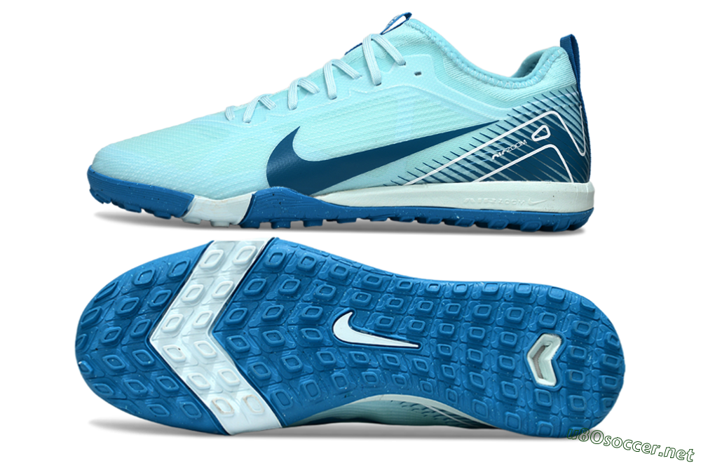 Unisex Nike Air Zoom Mercurial Vapor 16 Pro TF Football Shoes - Jade/White/Blue 1