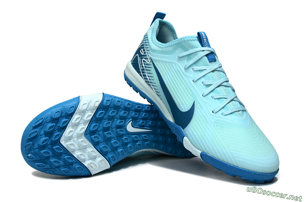 Unisex Nike Air Zoom Mercurial Vapor 16 Pro TF Football Shoes - Jade/White/Blue 3