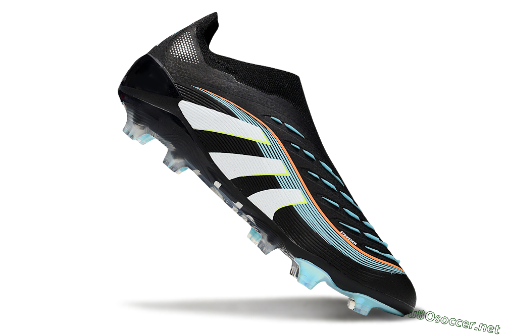 Unisex Adidas Predator 25 Elite Laceless FG Football Boots - Black/White/Jade 4