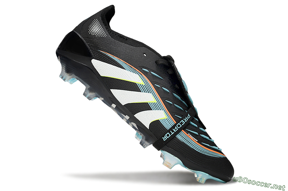 Unisex Adidas Predator 25 Elite Foldover Tongue FG Football Boots - Black/White/Jade 4