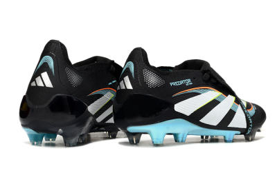 Unisex Adidas Predator 25 Elite Foldover Tongue FG Football Boots - Black/White/Jade