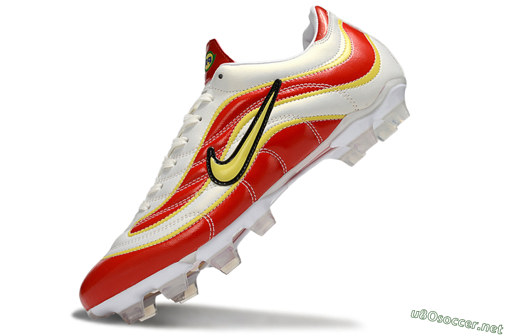 Men's Nike Mercurial Vapor R9 FG Football Boots - White/Red/Yellow 4