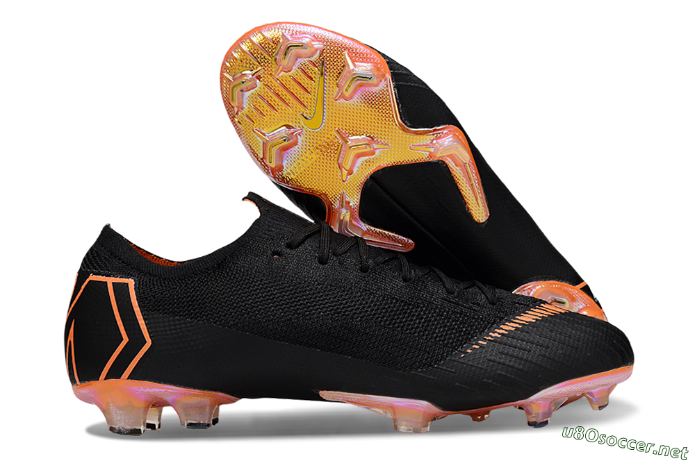 Men's Nike Mercurial Vapor 12 Elite FG Football Boots - Black/White/Gold 2