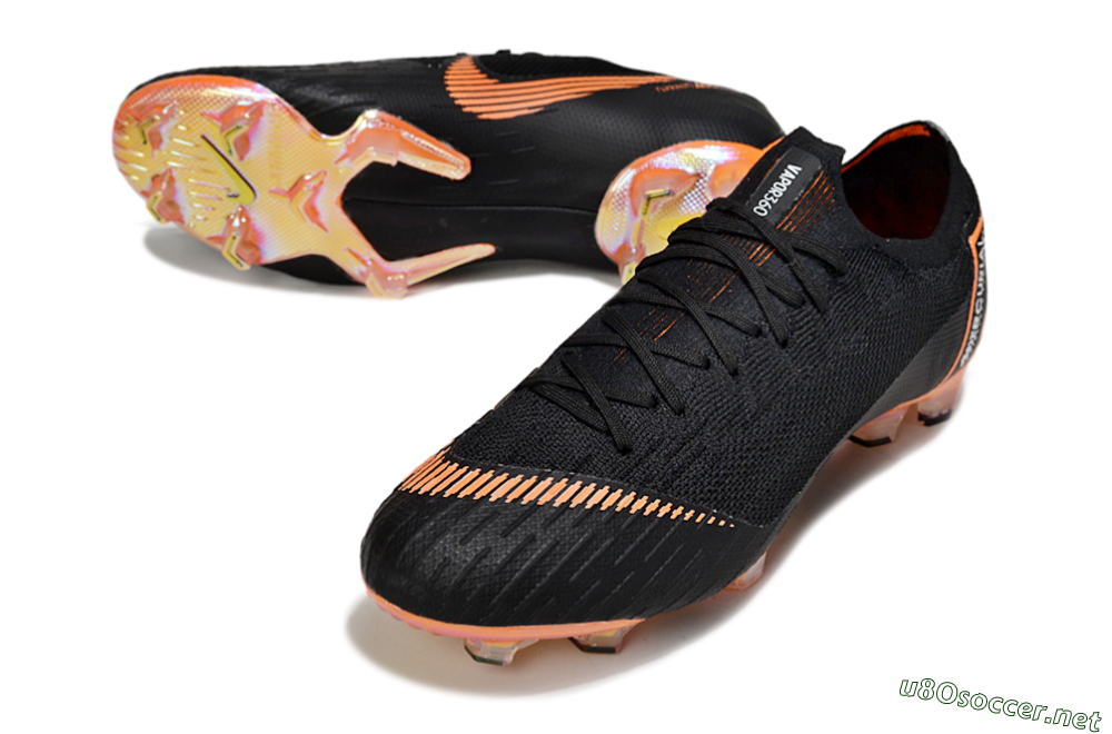 Men's Nike Mercurial Vapor 12 Elite FG Football Boots - Black/White/Gold 3