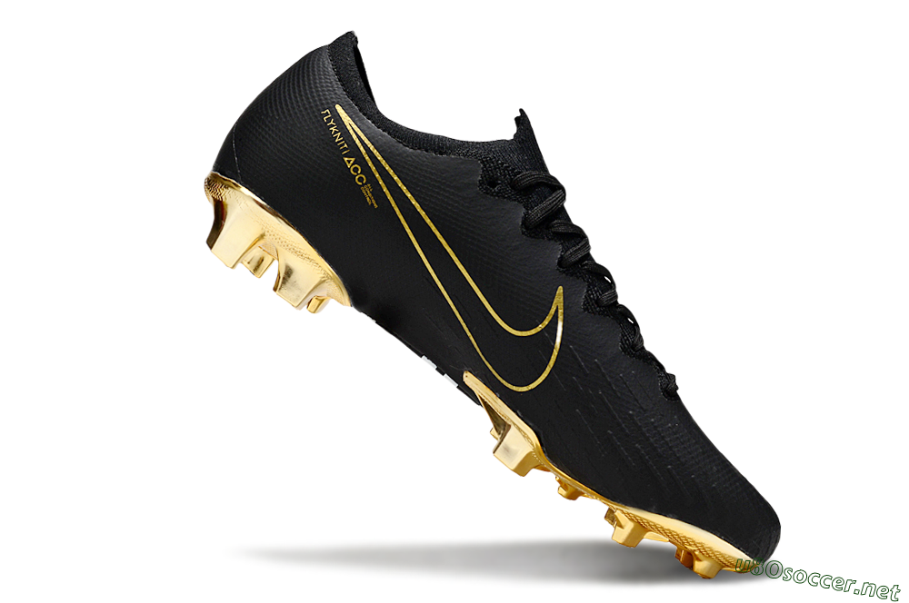 Men's Nike Mercurial Vapor 12 Elite FG Football Boots - Black/White/Gold 4
