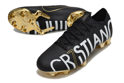 Men's Nike Mercurial Vapor 12 Elite FG Football Boots - Black/White/Gold