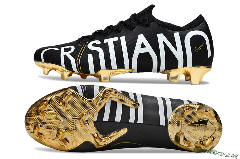 Men's Nike Mercurial Vapor 12 Elite FG Football Boots - Black/White/Gold 1