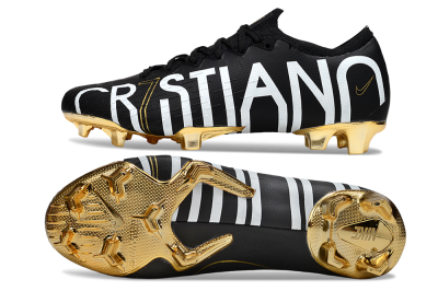 Men's Nike Mercurial Vapor 12 Elite FG Football Boots - Black/White/Gold