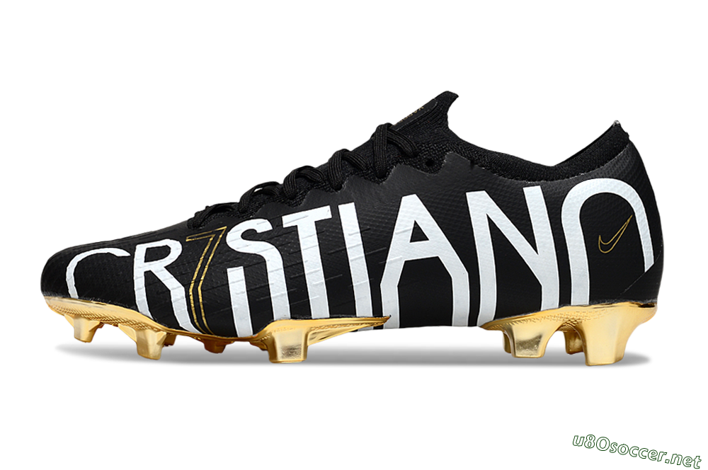 Men's Nike Mercurial Vapor 12 Elite FG Football Boots - Black/White/Gold 0