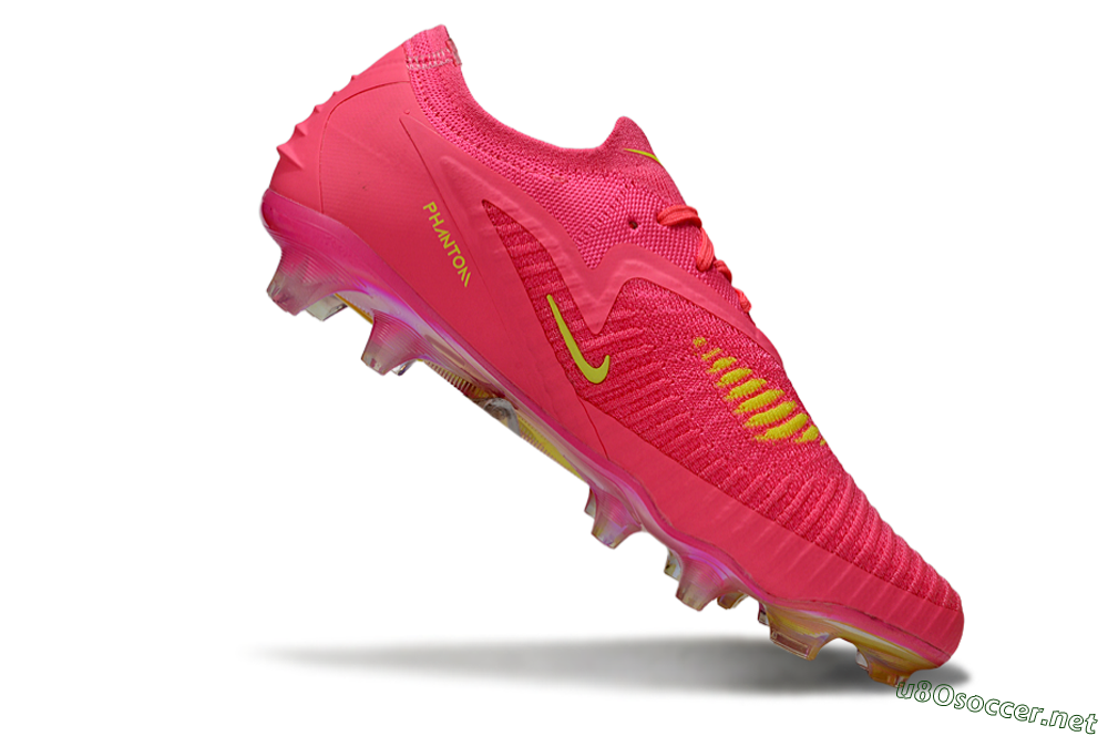 Men's Nike Phantom 6 Low Elite FG Football Boots - Pink/Yellow/Gold 4