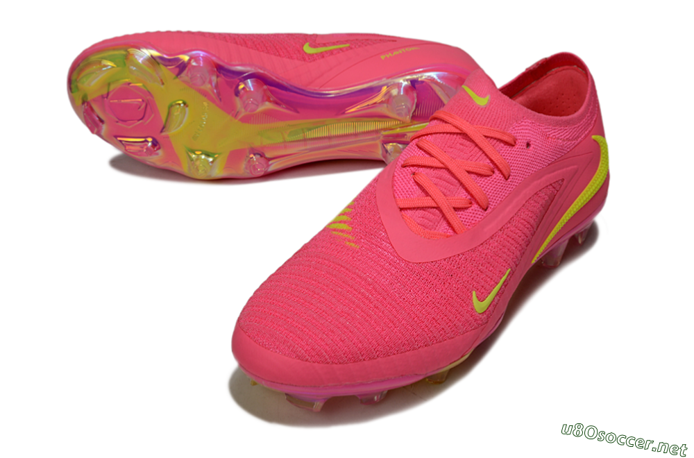 Men's Nike Phantom 6 Low Elite FG Football Boots - Pink/Yellow/Gold 3