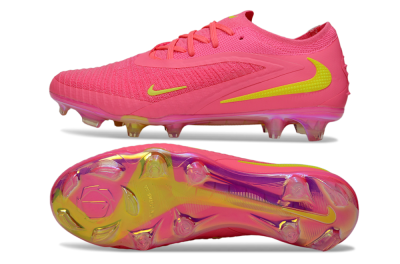 Men's Nike Phantom 6 Low Elite FG Football Boots - Pink/Yellow/Gold