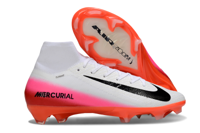 Unisex Nike Air Zoom Mercurial Superfly 10 Elite FG Football Boots - White/Black/Pink