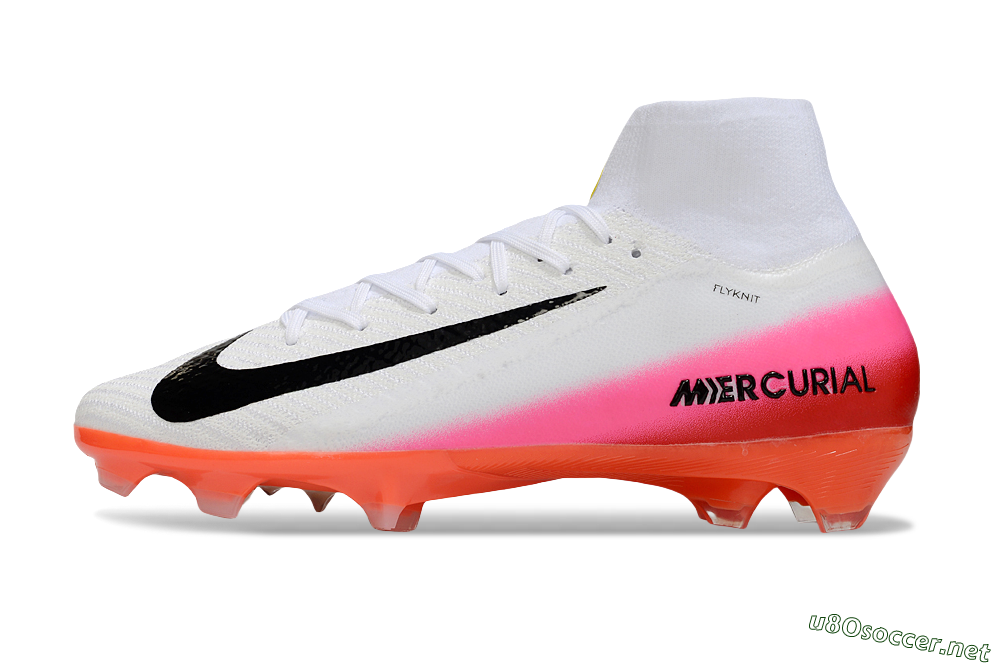 Unisex Nike Air Zoom Mercurial Superfly 10 Elite FG Football Boots - White/Black/Pink 0