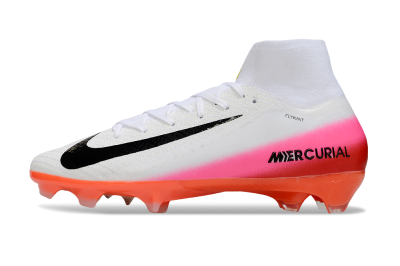 Unisex Nike Air Zoom Mercurial Superfly 10 Elite FG Football Boots - White/Black/Pink