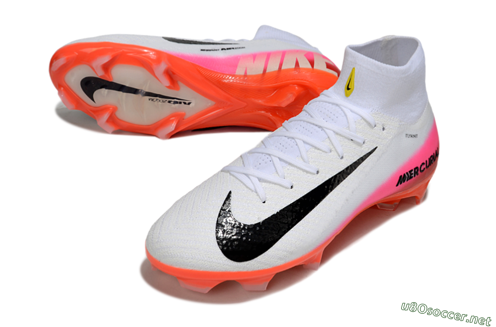 Unisex Nike Air Zoom Mercurial Superfly 10 Elite FG Football Boots - White/Black/Pink 3