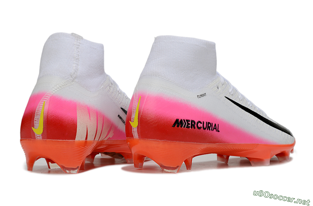 Unisex Nike Air Zoom Mercurial Superfly 10 Elite FG Football Boots - White/Black/Pink 6