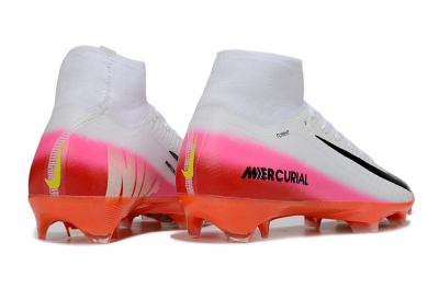 Unisex Nike Air Zoom Mercurial Superfly 10 Elite FG Football Boots - White/Black/Pink