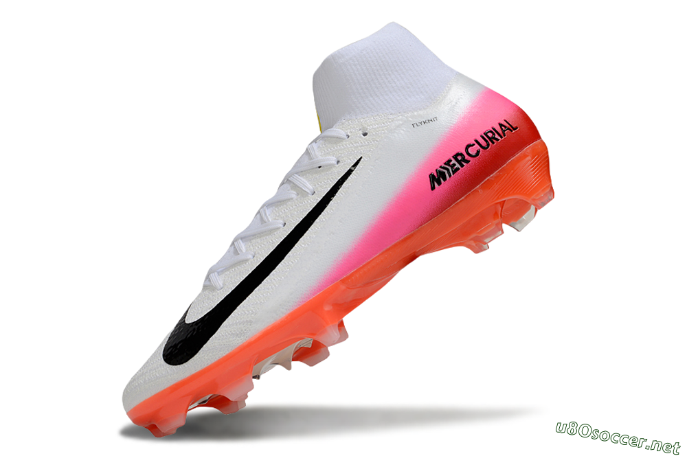 Unisex Nike Air Zoom Mercurial Superfly 10 Elite FG Football Boots - White/Black/Pink 5