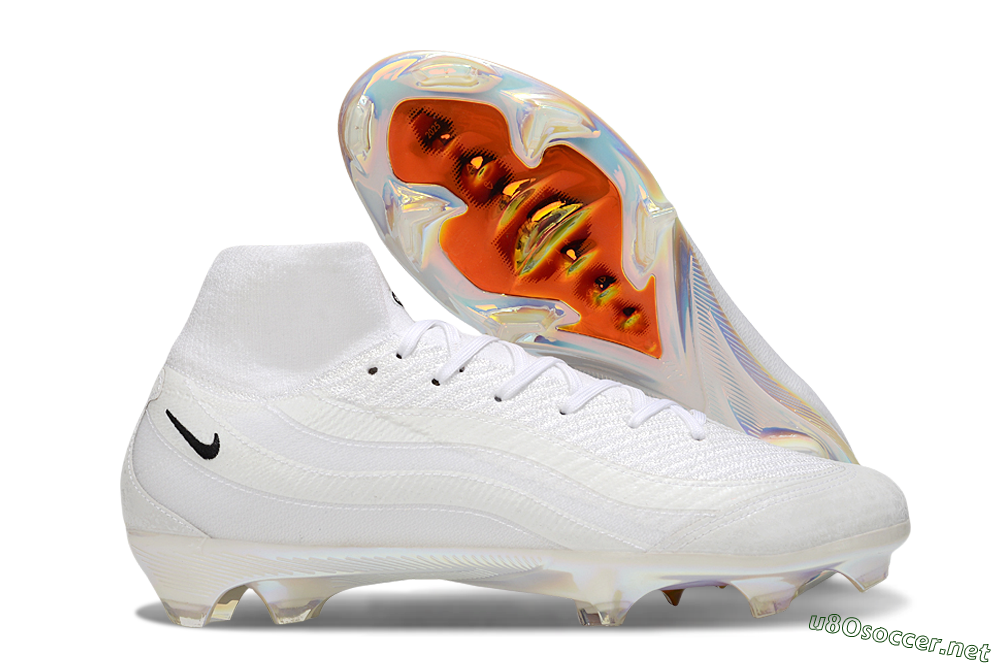 Unisex Nike Air Zoom Mercurial Superfly 10 Elite FG Football Boots - White/Black/Gold 2